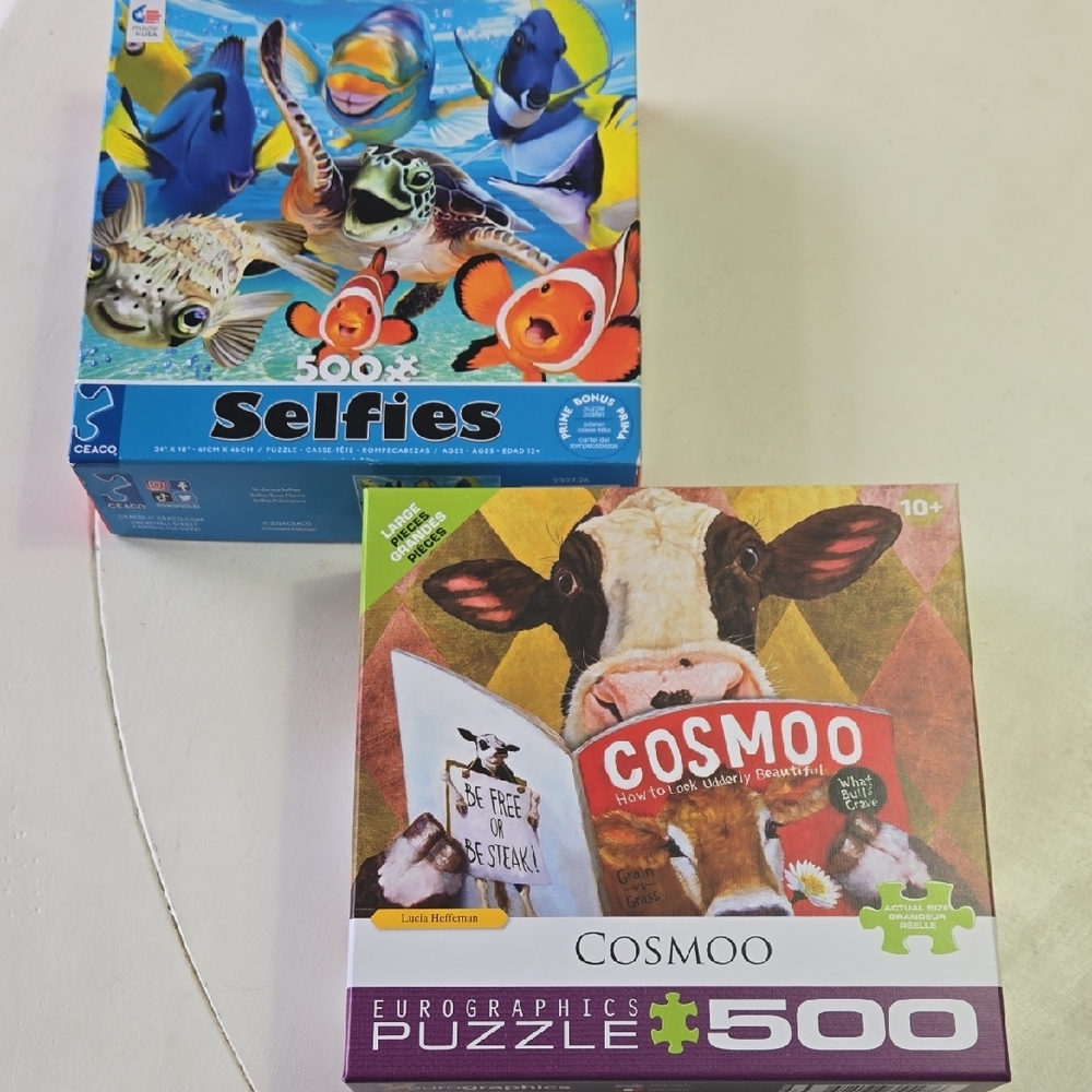 Cow 500-Piece Jigsaw Puzzle - (Brown)